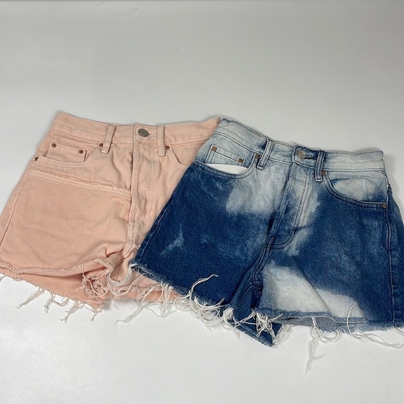 Pacsun Girls Button Fly Ultra High Rise Vintage Short Size 23 Bundle - Picture 1 of 9
